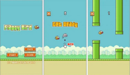 Flappy bird apk for android (gameplay screenshot)