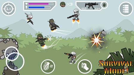 Mini militia Doodle Army 2 apk for android (Gameplay screenshot)