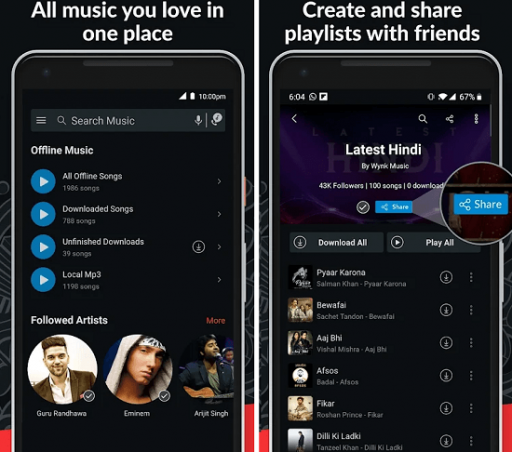 Wynk music Mod Apk - unlocked premium